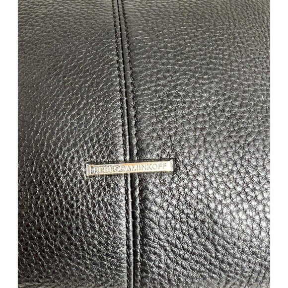 Rebecca Minkoff Black Pebble Leather Hobo Bag With Zipper Closure - Picture 3 of 10